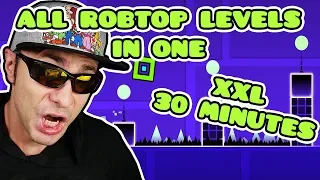 ALL ROBTOP LEVELS IN ONE XXXXL 30+ MINUTE LEVEL (66% Progress) // RobTop Travel by IAtomicI