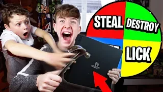 Spin the MYSTERY Wheel Challenge w/LITTLE BROTHER!! (1 Spin = 1 Dare)