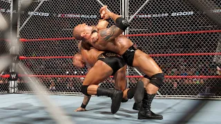 Randy Orton and Batista’s vicious WWE Title Steel Cage Match: WWE Extreme Rules 2009