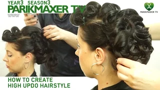 Объемная вечерняя прическа How to create high hairdo парикмахер тв parikmaxer.tv peluquero tv