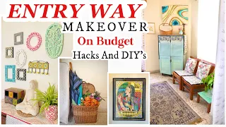 Colourful Entrance Makeover for an Indian Home on a budget 😍 with DIY's || DIYwithKANCHAN