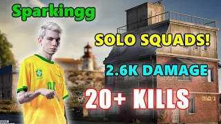 STK Sparkingg - 20+ KILLS (2.6K Damage) - SOLO SQUADS! - PUBG
