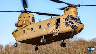 [4K] CH-47 Chinook action at GLV4 #helicopter #army #chinook