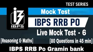 RRB PO 2022 Full Live MOCK Test 45 min || 71/80 Mock Score || Mock no 6