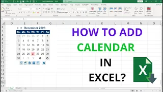 How to Insert a Calendar in Excel || Study with me