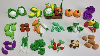 DIY Clay Mini Vegetables|How To Make Polymer Clay Miniature Vegetables| DIY Mini Vegetables Tutorial