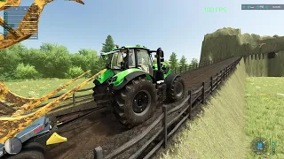 Farming Simulator 22 -DEUTZ_FAHR-8280 TTV-  (Logitech g29 + Logitech 3d extreme pro)