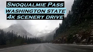 Snoqualmie Pass | Washington State | 4k Scenery Drive