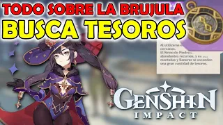 COMO ENCONTRAR MAS COFRES!! - TODO SOBRE LA BRUJULA BUSCA TESOROS - GENSHIN IMPACT