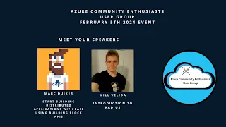 Azure Community Enthusiasts 5th February 2024 Event