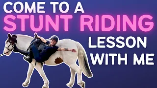 Come to STUNT RIDING lesson with me // TRICK RIDING // Horse Confidence