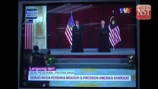 Joint Press Conference with US President Barack Obama and Prime Minister Datuk Seri Najib Razak - 3