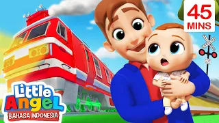 Lagu Anak Naik Kereta Api | Kartun Anak | Little Angel Bahasa Indonesia