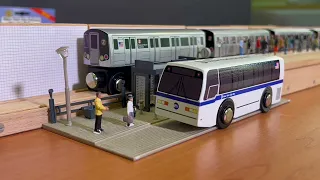 Munipals MTA R160 Z Train & RTS Bus Mock Run - Subway Mini Clip