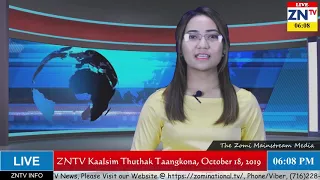 ZNTV Kaalsim Thuthak  Taangkona, # 44, October 18, 2019 (Friday)