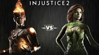 Injustice 2 - Файршторм против Ядовитого Плюща - Intros & Clashes (rus)