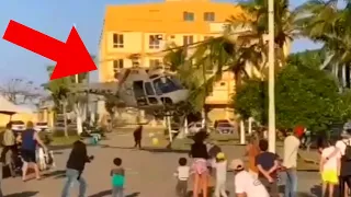 Helicopter Nearly CRASHES In Crowded Place - Daily dose of aviation