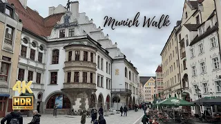 Walking in Munich - Hofbräuhaus to Marienplatz - 4K HDR