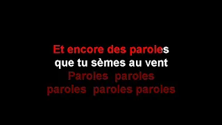 PAROLES  PAROLES DALIDA AVEC VOIX HOMME KARAOKE