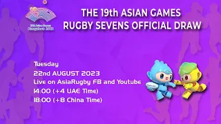 The draw ceremony for Rugby Sevens at the 19th Asian Games