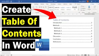 How To Create A Table Of Contents In Microsoft Word