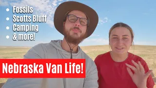 ONE DAY IN NEBRASKA: van life road trip, things to do in Nebraska, Agate Fossil Beds & Scotts Bluff!