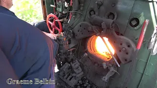 Cabride on steam loco 5917, from Sydney, down the Illawarra line, Dec. 2020