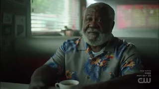 Riverdale 5x19 Tabitha and Pop Tate conversation maybe Pop return to work again