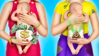 Embarazada Rica vs Embarazada Pobre / 15 Situaciones Graciosas Durante El Embarazo