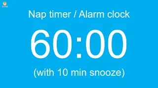 60 min Nap timer / Alarm clock (with 10 min snooze)