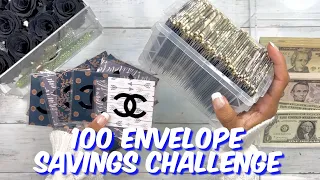 SAVINGS CHALLENGE STUFFING | CASH STUFFING | 100 ENVELOPE CHALLENGE | MONEY COUNT |UNBOX MELODYSUSIE