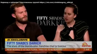 Jamie Dornan, Dakota Johnson - Sunrise Interview русские субтитры/rus sub