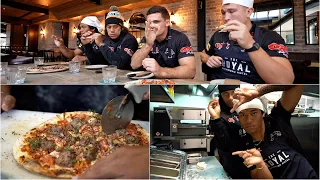 Panthers tackle The Royal Richmond Hotel pizza challenge