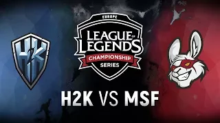 H2K vs. MSF - Week 7 Day 2 | EU LCS Spring Split |  H2k-Gaming vs. Misfits Gaming (2018)