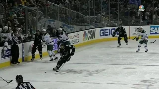 Joonas Donskoi goes bar-down to open scoring