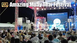 [4K🇹🇭] Hua Hin Thailand | The First-Ever Amazing Muay Thai Festival 2023 | 60fps