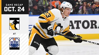 GAME RECAP: Penguins at Oilers (10.24.22) | Continuing on the Road