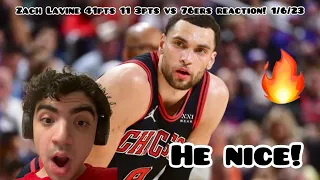 LAVINE NICE! ZACH LAVINE 41PTS 11 3PTS VS 76ERS 1/6/23 FULL HIGHLIGHTS REACTION!