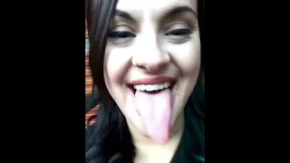 Girl Long Tongue 46