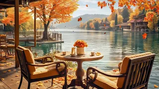 Relaxing Jazz Music for Stress Relief 🍂 Smooth Autumn Morning Jazz in Outdoor Coffee Shop Ambience