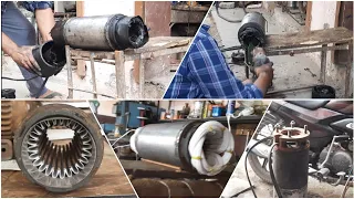 Submersible motor full Restoration / 10 HP 3 Phase 24 slote Submersible motor winding