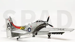 One of the best model kits for a beginnner: The 1/48 Tamiya A-1H Skyraider