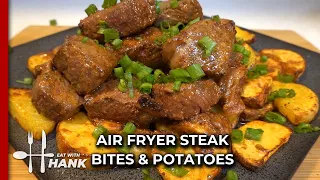 Air Fryer Steak Bites and Yellow Potatoes