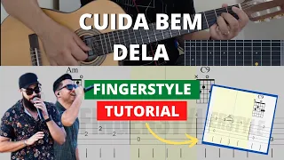 COMO TOCAR CUIDA BEM DELA HENRIQUE E JULIANO NO VIOLÃO FINGERSTYLE TUTORIAL COM TABLATURA PARTITURA