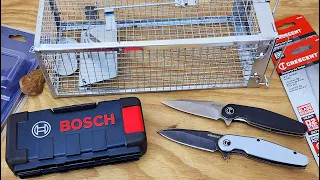 Строительные Ножи, Крысоловка  и Набор Bosch (Crescent Pocket Tool Knives D2)