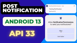 Post Notification in Android 13 Api level 33+ | Notification Permission | Kotlin Tutorial