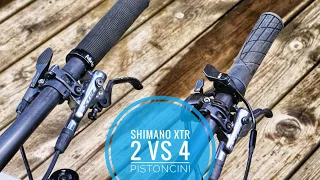 FRENI SHIMANO XTR: SONO MEGLIO I 2 O I 4 PISTONCINI? Li abbiamo testati entrambi