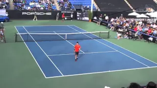 Kei Nishikori vs Jack Sock ① Maria Sharapova and Friends at Los Angeles Tennis Center 2015