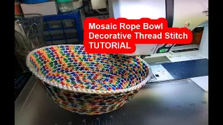 Mosaic Rope Bowl Decorative Stitch TUTORIAL - Christopher Nejman