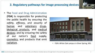 Regulatory evaluation of image processing software devices